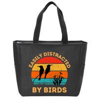 Easily Distracted By Birds Zip Tote Bag