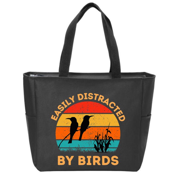 Easily Distracted By Birds Zip Tote Bag