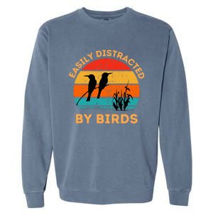 Easily Distracted By Birds Garment-Dyed Sweatshirt