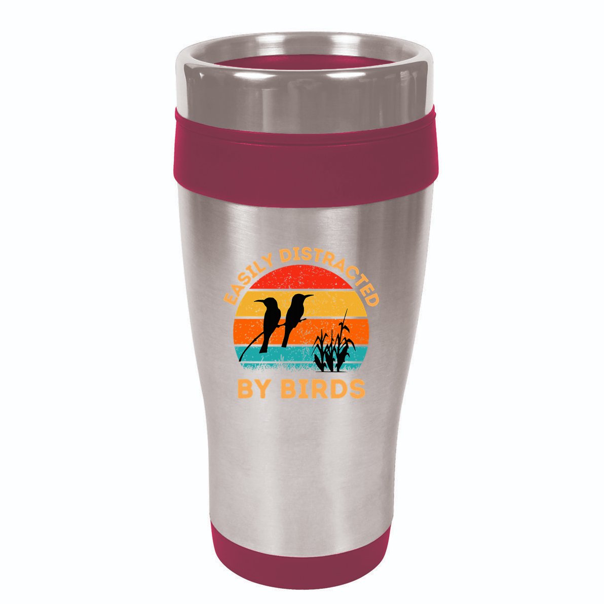 Easily Distracted By Birds 16oz Travel Tumbler