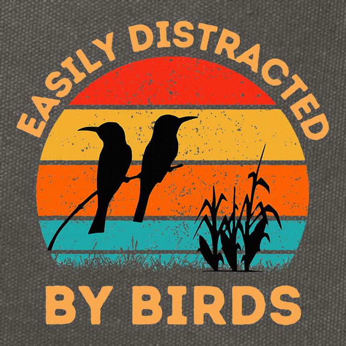 Easily Distracted By Birds Cotton Canvas Backpack