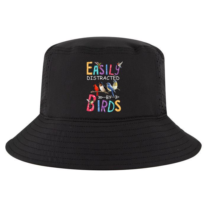Easily Distracted By Birds Funny Bird Cool Comfort Performance Bucket Hat