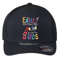 Easily Distracted By Birds Funny Bird Flexfit Unipanel Trucker Cap