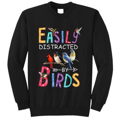 Easily Distracted By Birds Funny Bird Sweatshirt
