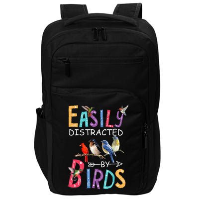 Easily Distracted By Birds Funny Bird Impact Tech Backpack