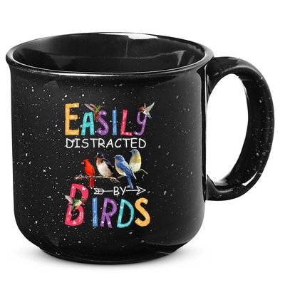 Easily Distracted By Birds Funny Bird 15oz Campfire Ceramic Mug