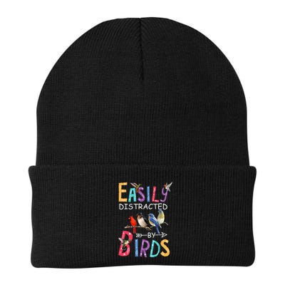 Easily Distracted By Birds Funny Bird Beanie