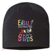 Easily Distracted By Birds Funny Bird Sustainable Beanie