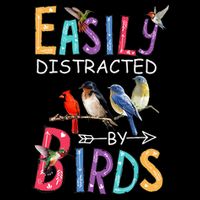 Easily Distracted By Birds Funny Bird 16 in Basic Backpack