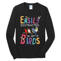 Easily Distracted By Birds Funny Bird Tall Long Sleeve T-Shirt