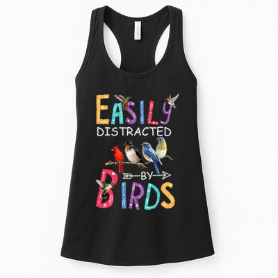 Easily Distracted By Birds Funny Bird Womens Tank Top