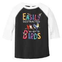 Easily Distracted By Birds Funny Bird Toddler Fine Jersey T-Shirt