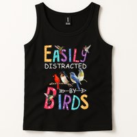 Easily Distracted By Birds Funny Bird Tank Top
