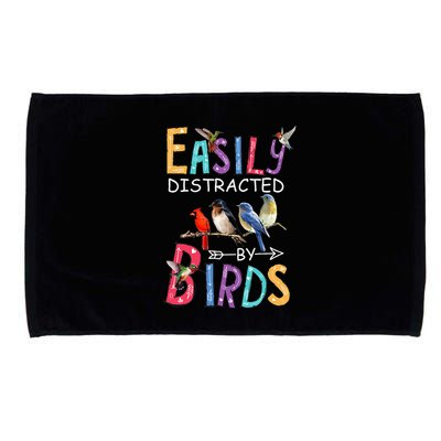 Easily Distracted By Birds Funny Bird Microfiber Hand Towel