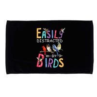Easily Distracted By Birds Funny Bird Microfiber Hand Towel