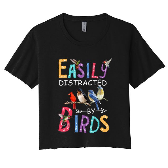 Easily Distracted By Birds Funny Bird Crop Top