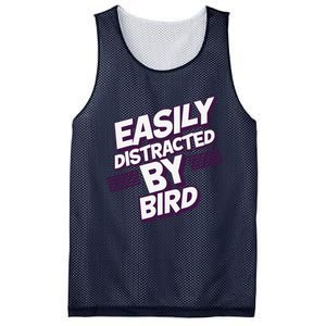 Easily Distracted By Bird Mesh Reversible Basketball Jersey Tank