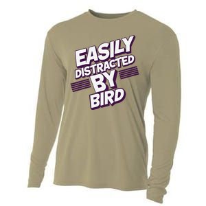 Easily Distracted By Bird Cooling Performance Long Sleeve Crew