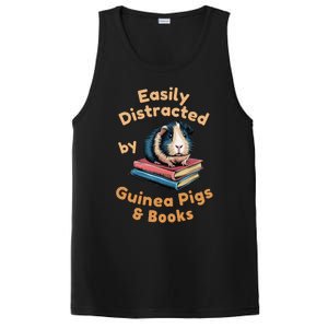 Easily Distracted By Guinea Pigs & Books Funny Guinea Pig PosiCharge Competitor Tank