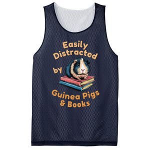 Easily Distracted By Guinea Pigs & Books Funny Guinea Pig Mesh Reversible Basketball Jersey Tank