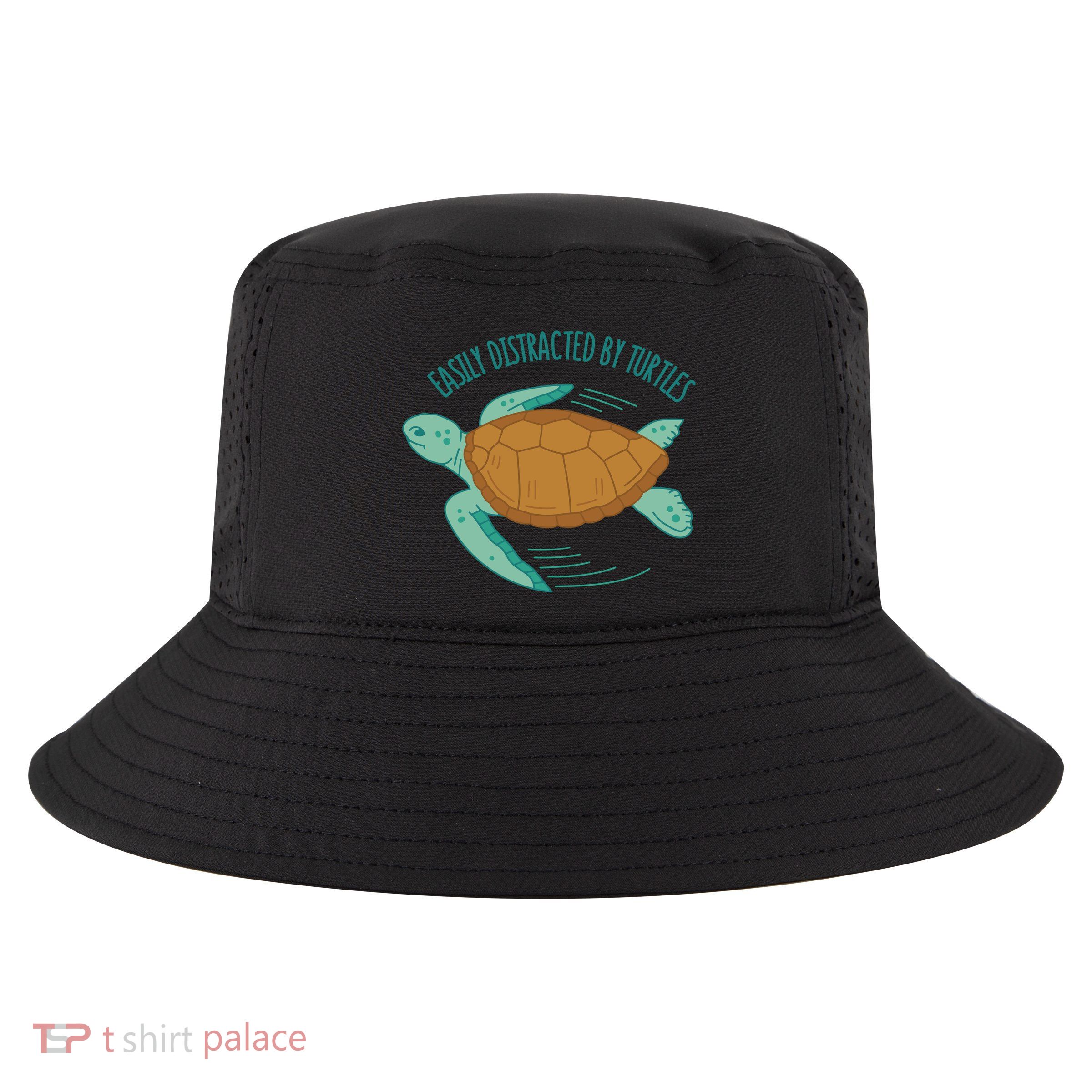 Easily Distracted By Turtles Cool Comfort Performance Bucket Hat