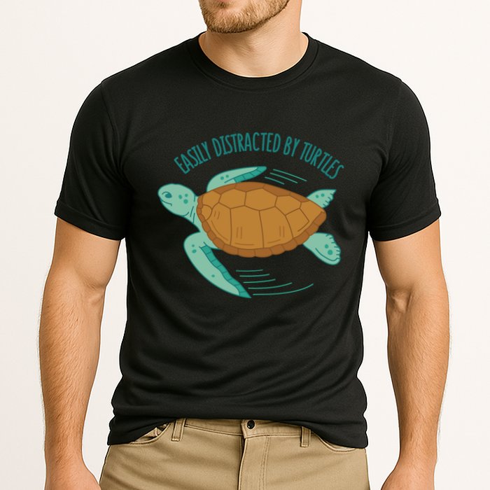 Easily Distracted By Turtles Performance Shirt