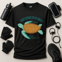 Easily Distracted By Turtles Performance Shirt