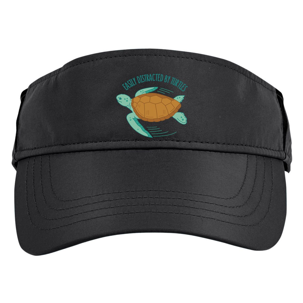 Easily Distracted By Turtles Adult Drive Performance Visor