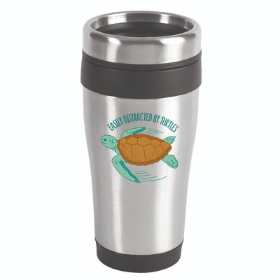 Easily Distracted By Turtles 16oz Travel Tumbler