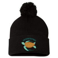 Easily Distracted By Turtles Pom Pom 12in Knit Beanie