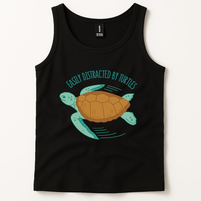 Easily Distracted By Turtles Tank Top
