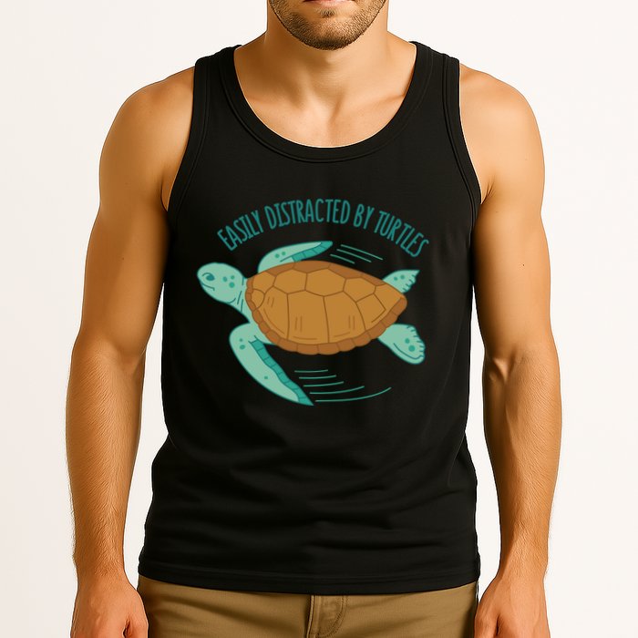 Easily Distracted By Turtles Tank Top