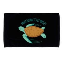 Easily Distracted By Turtles Microfiber Hand Towel