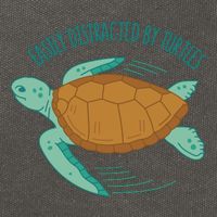 Easily Distracted By Turtles Cotton Canvas Backpack