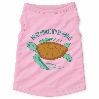 Easily Distracted By Turtles Doggie Tank