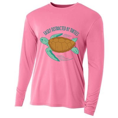 Easily Distracted By Turtles Cooling Performance Long Sleeve Crew