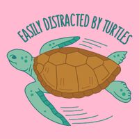 Easily Distracted By Turtles Poster