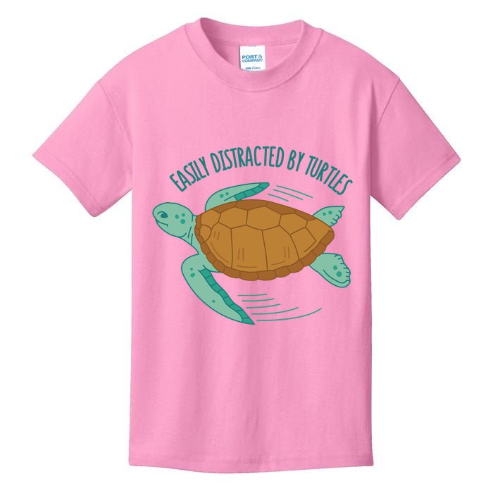 Easily Distracted By Turtles Kids T-Shirt