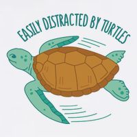 Easily Distracted By Turtles Garment-Dyed Sweatshirt