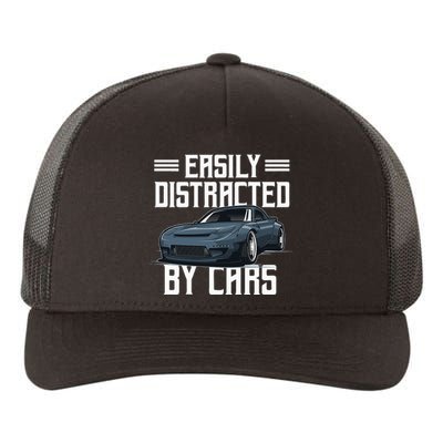 Easily Distracted By Cars Racing Cars Fans Present Yupoong Adult 5-Panel Trucker Hat