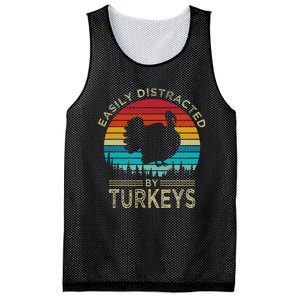 Easily Distracted By Turkeys Mesh Reversible Basketball Jersey Tank