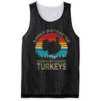 Easily Distracted By Turkeys Mesh Reversible Basketball Jersey Tank