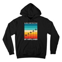 Easily Distracted By Airplanes, Airplane Pilot Aircraft Hoodie