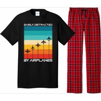 Easily Distracted By Airplanes, Airplane Pilot Aircraft Pajama Set