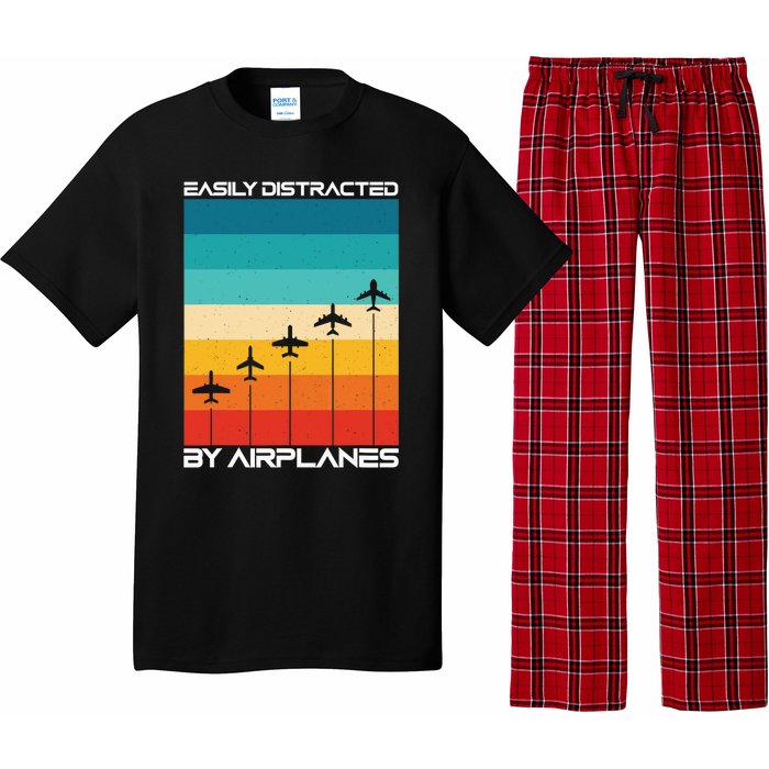 Easily Distracted By Airplanes, Airplane Pilot Aircraft Pajama Set