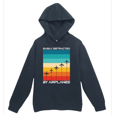 Easily Distracted By Airplanes, Airplane Pilot Aircraft Urban Pullover Hoodie