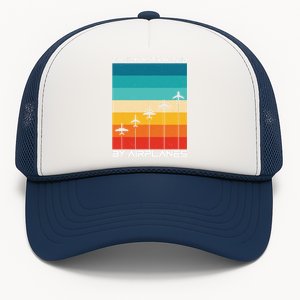 Easily Distracted By Airplanes, Airplane Pilot Aircraft Trucker Hat