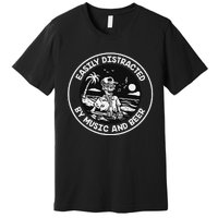 Easily Distracted By Music And Beer Skeleton Premium T-Shirt