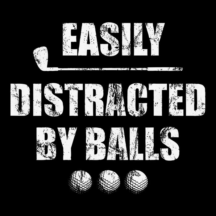 Easily Distracted By Balls Funny Golf Ball Putt Cooling Performance Crew T-Shirt