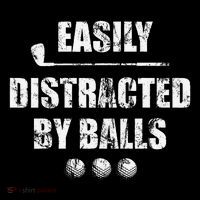 Easily Distracted By Balls Funny Golf Ball Putt Cooling Performance Long Sleeve Crew